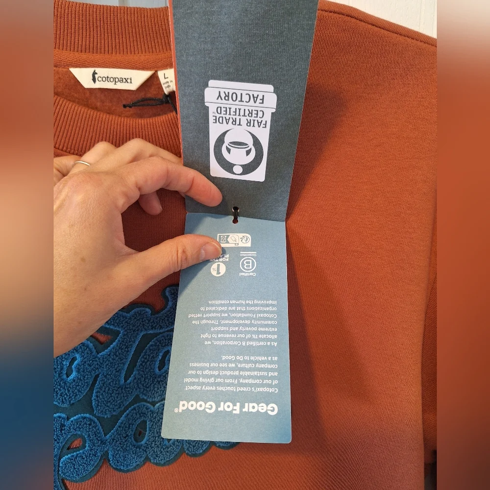 Cotopaxi Sweatshirt Womens Crew Neck Pullover Organic - Picture 13 of 16